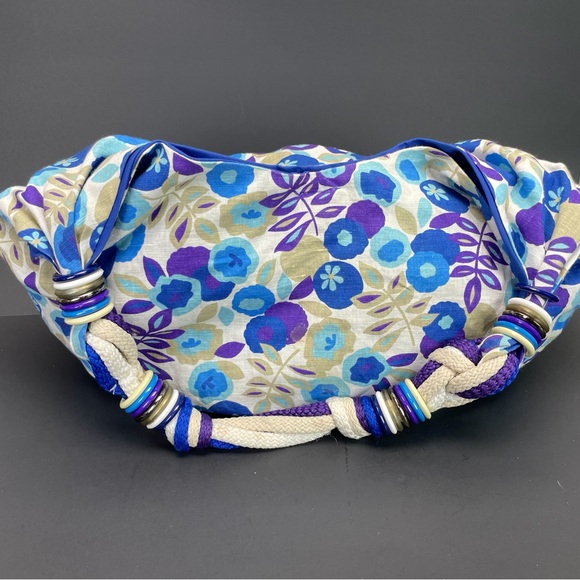 Tarnish Hobo Cloth Bag Purse Tote Outside Handbag Floral Spring Summer Vintage - Picture 1 of 7